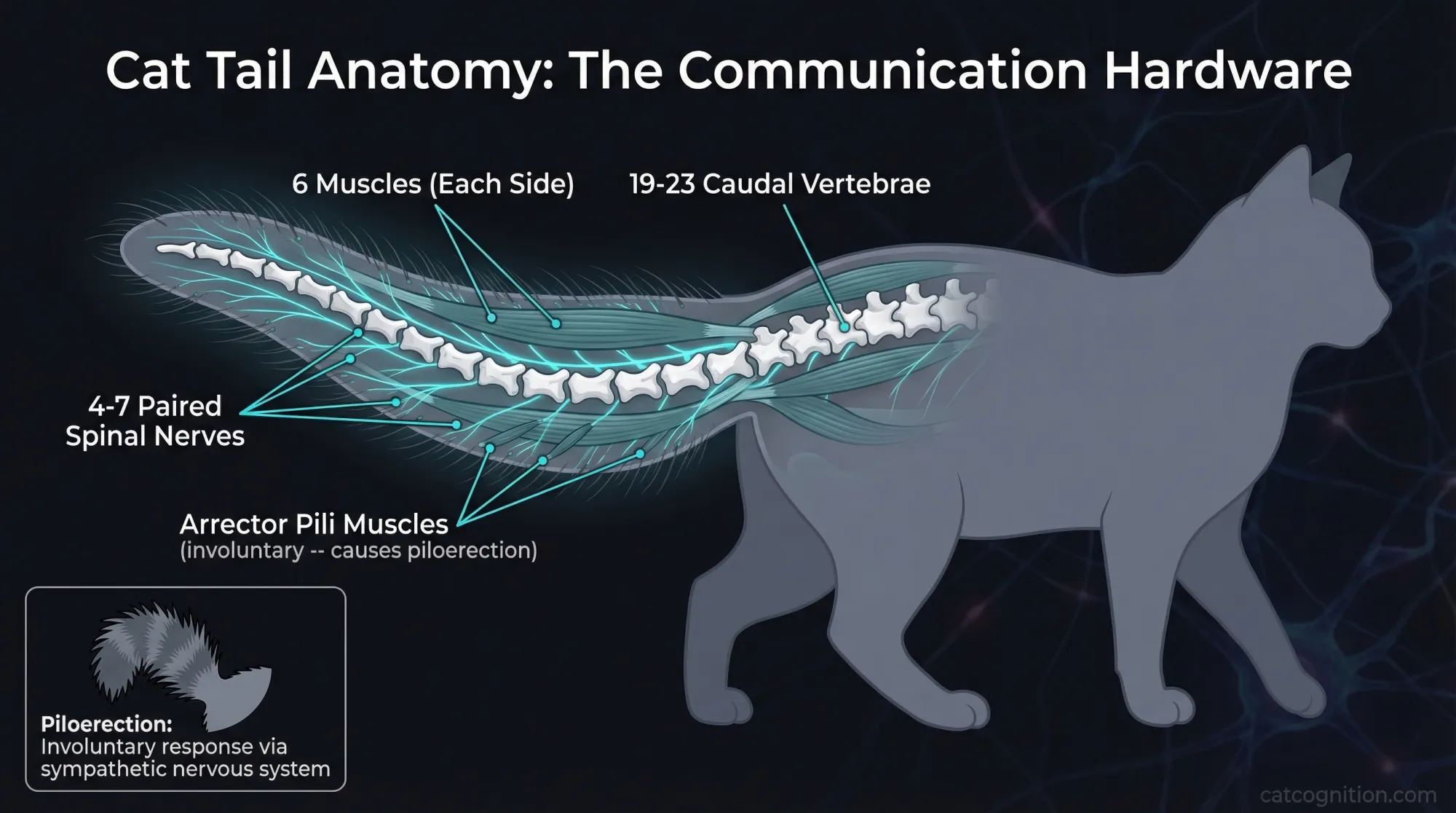 Cat Tail Anatomy: Vertebrae, Muscles, and Nerve Pathways